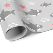 Haaien Cadeaupapier (Rol Hoek)