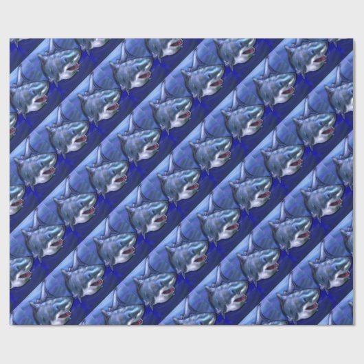 Haaien Cadeaupapier (Vlak)