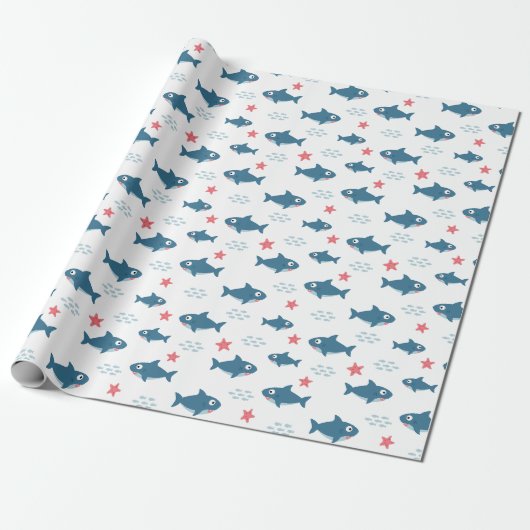 Haaien Cadeaupapier (Uitgerold)