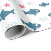 Haaien Cadeaupapier (Rol Hoek)