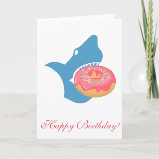 Haaien die een donut eten kaart (Voorkant)