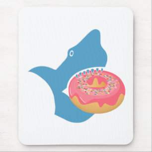Haaien die een donut eten muismat
