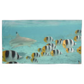 Haaien die vissen achtervolgen in de tropische lag kussensloop (Voorkant-Links)