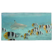 Haaien die vissen achtervolgen in de tropische lag kussensloop (Voorkant-Rechts)