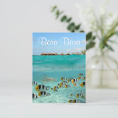 Haaien die vissen in Bora Bora text briefkaart (Staand voorkant)