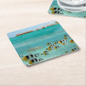 Haaien die vissen op het onderzetter van het Bora  (Schuin)