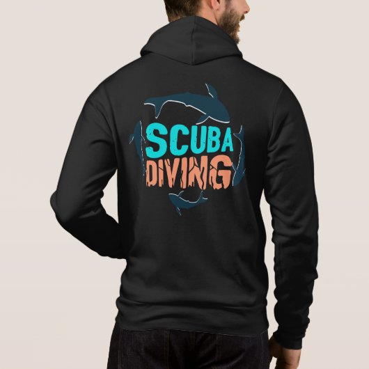 Haaien duiken hoodie (Achterkant)