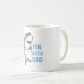 Haaien Duimen Omhoog, Fin-Tastic Dad Shark Pun Koffiemok (Voorkant rechts)