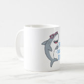 Haaien Duimen Omhoog, Fin-Tastic Dad Shark Pun Koffiemok (Voorkant links)