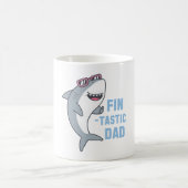 Haaien Duimen Omhoog, Fin-Tastic Dad Shark Pun Koffiemok (Center)