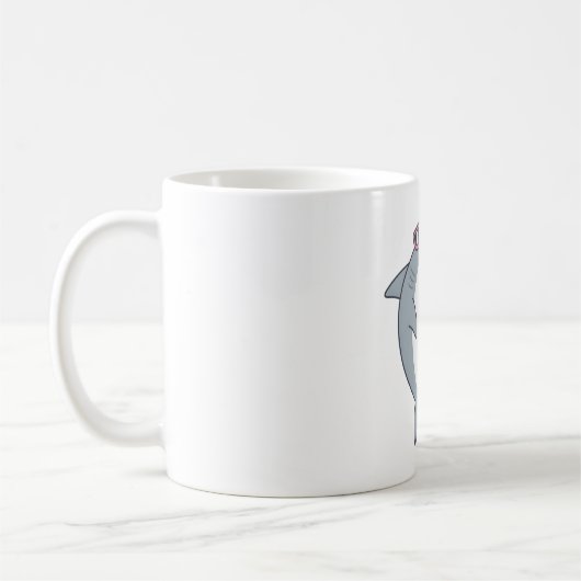 Haaien Duimen Omhoog, Fin-Tastic Dad Shark Pun Koffiemok (Links)