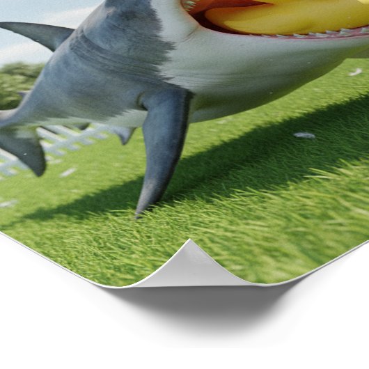 Haaien en eenden strijd poster (Hoek)