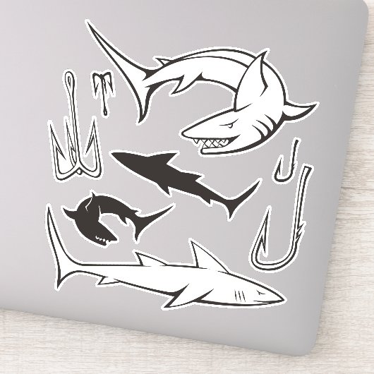 Haaien en Haken Icon Set Sticker (Detail)