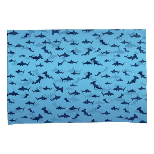 Haaien en hamerhaaien kussensloop (Voorkant-Rechts)