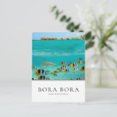 Haaien en vissen in Bora Bora, Frans-Polynesië Briefkaart (Staand voorkant)