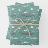 Haaien en walvissen Onderzeese omlooppapier Inpakpapier Vel (In situ)