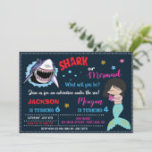 Haaien en zeemeerminnende verjaardagen Pool party Kaart (Staand voorkant)