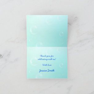 Haaien en zeesterren Schattige Kawaii Baby shower Bedankkaart