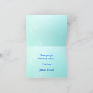 Haaien en zeesterren Schattige Kawaii Baby shower Bedankkaart