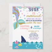 Haaien en zussen van Zeemeermin worden uitgenodigd Kaart (Voorkant)