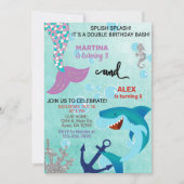 Haaien en zussen van Zeemeermin worden uitgenodigd Kaart (Voorkant)