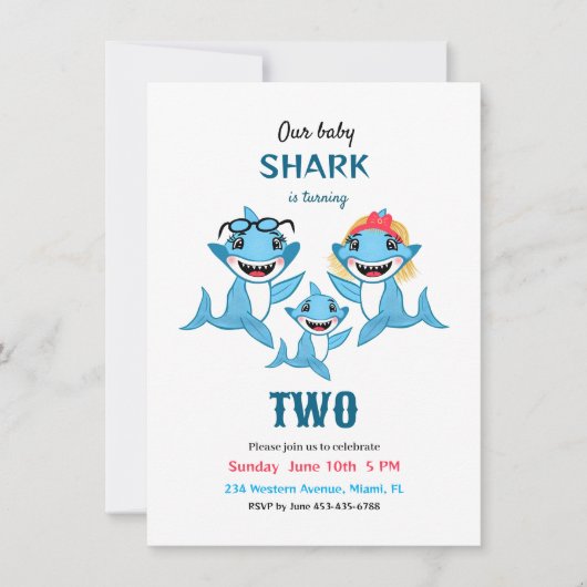 Haaien familie kaart (Voorkant)