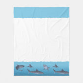 Haaien Fleece Deken (Voorkant)