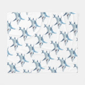 Haaien Fleece Deken (Voorkant (Horizontaal))