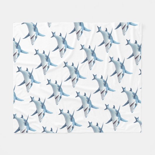 Haaien Fleece Deken (Voorkant (Horizontaal))