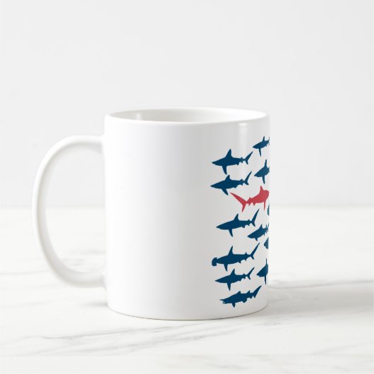 Haaien, ga je eigen weg! Mok (Links)