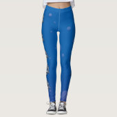 Haaien glimlachen met blauwe bubbels leggings (Voorkant)