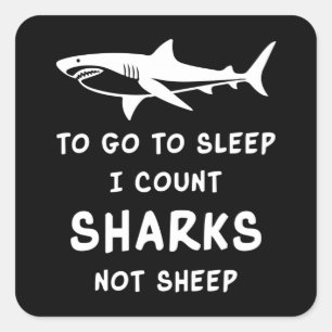 Haaien Haaien Vis Zee Oceaan Funny Gift Idea Vierkante Sticker