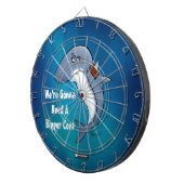 Haaien hebben een grotere Cartoon van de munt nodi Dartbord (Voorkant Rechts)