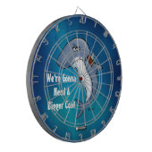 Haaien hebben een grotere Cartoon van de munt nodi Dartbord (Voorkant Links)