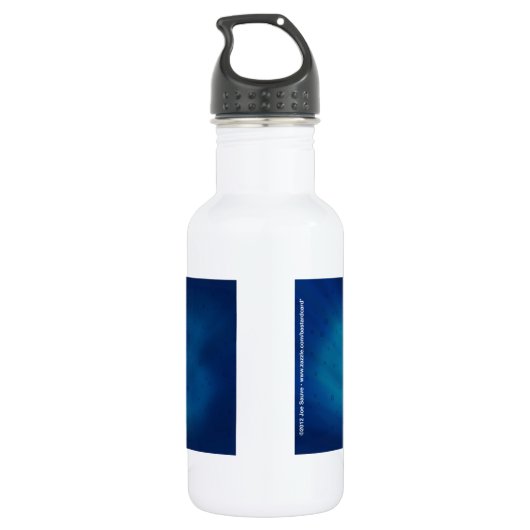 Haaien hebben een grotere Cartoon van de munt nodi Waterfles (Achterkant)