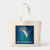 Haaien hebben een grotere munt nodig. Funny Blue t Grote Tote Bag (Voorkant)