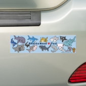 Haaien hebben ook liefde nodig bumpersticker (Op auto)