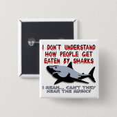 Haaien - Hoor de Button van de Muziek Funny (Voorkant /achterkant)