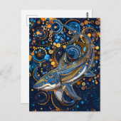 Haaien in Aboriginal Dot Art Style Briefkaart (Voorkant / Achterkant)