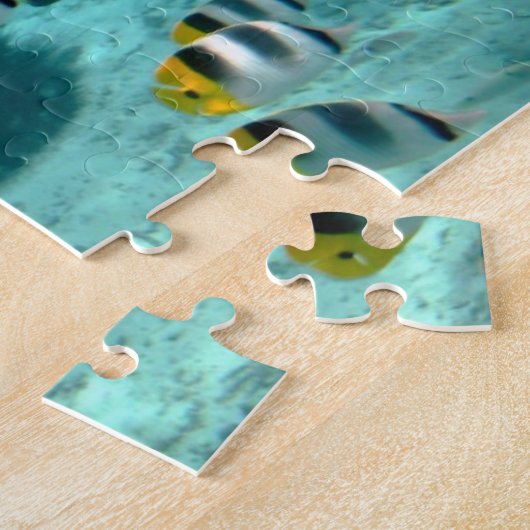 Haaien in de lagune Bora jigzaag Legpuzzel (Zijkant)