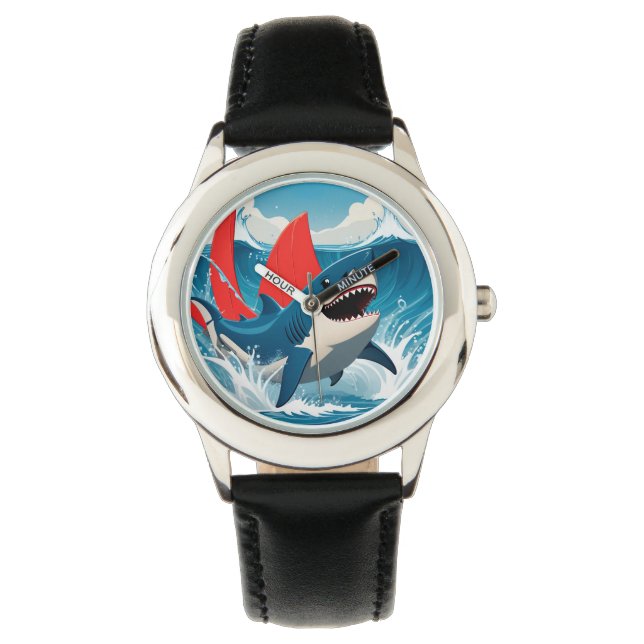 Haaien in de oceaan horloge (Voorkant)