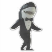 Haaien in een schattige stekelstaafje sticker (Voorkant)