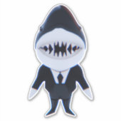 Haaien in een schattige stekelstaafje sticker (Voorkant)