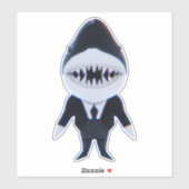 Haaien in een schattige stekelstaafje sticker (Vel)