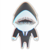 Haaien in een schattige stekelstaafje sticker (Voorkant)