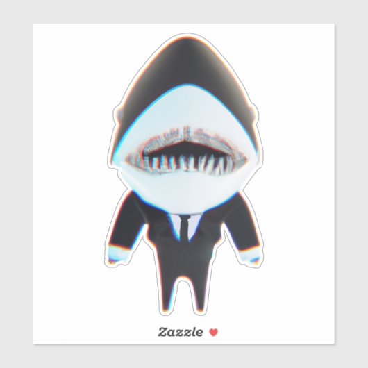 Haaien in een schattige stekelstaafje sticker (Vel)