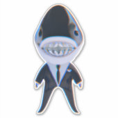 Haaien in een schattige stekelstaafje sticker (Voorkant)