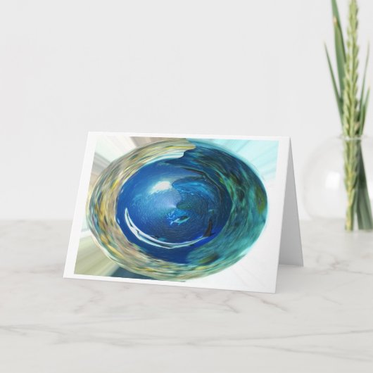 Haaien in een whirlpool feestdagen kaart (Voorkant)