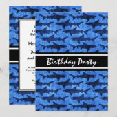 Haaien in het Deep Blue Zee Kaart (Voorkant / Achterkant)