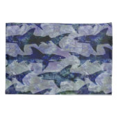 Haaien in het Deep Blue Zee Pattern Kussensloop (Achterkant)